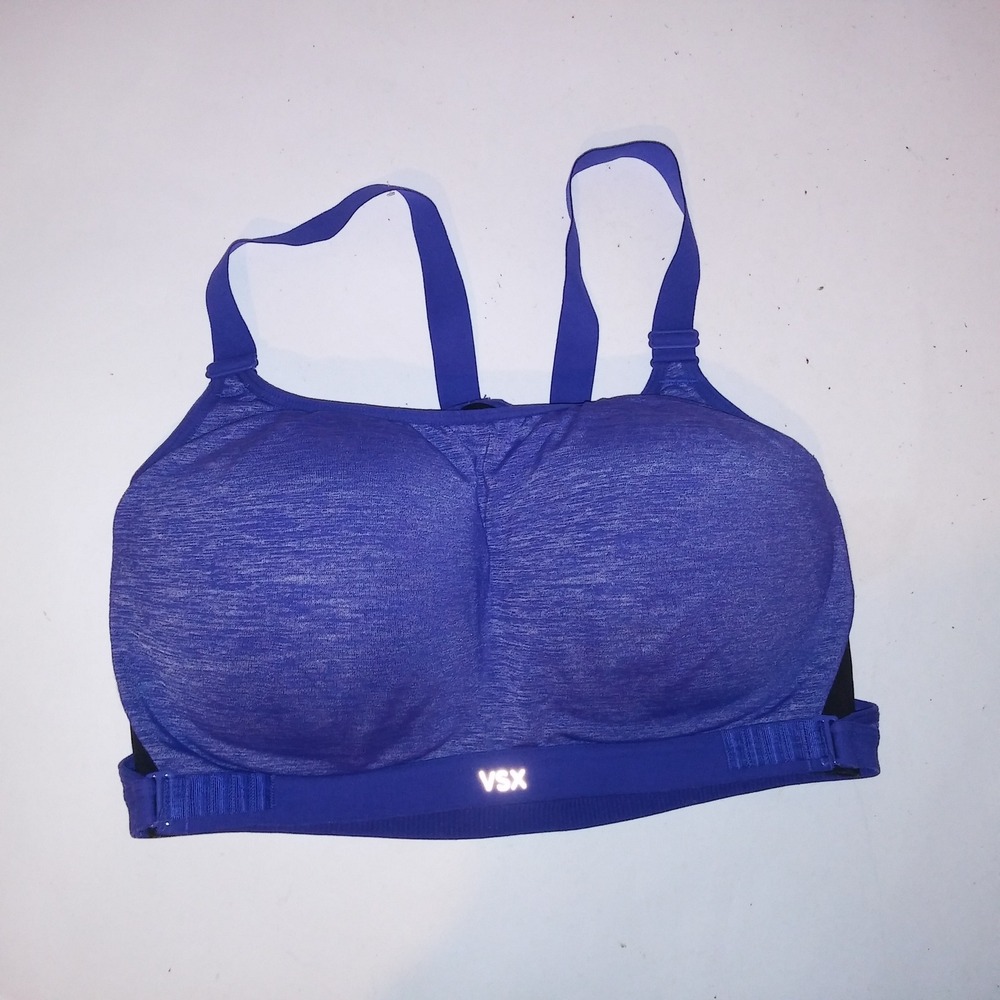 Victoria Secret Sports Bra 36DD Purple Lightly Lined Marl Wireless